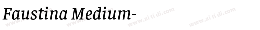 Faustina Medium字体转换